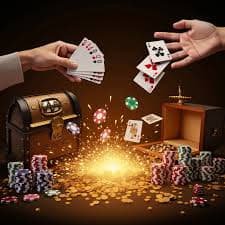 Tampilan awal rummy di layar mobile